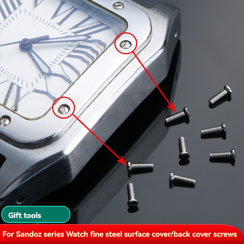 Men'S Accessories Cartier - สำหรับ Cartier Santos ฝาครอบด้านหน้าของนาฬิกา, ฝาครอบด้านหลังสกรูสำหรับนาฬิกาผู้ชายผู้หญิงหมวกแบนขนาดเล็กอุปกรณ์เสริมสำหรับนาฬิกาพร้อมเครื่องมือ