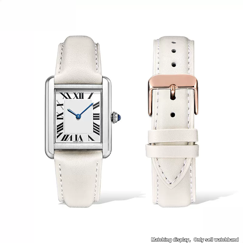 Men'S Accessories London - สายนาฬิกาหนังแท้สำหรับ Cartier TANk Solo London SANTOS