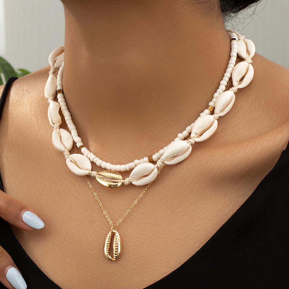 Boho สร้อยคออะคริลิคเปลือกหอยพ - Men Accessories Neck Chain บทวิจารณ์และราคา