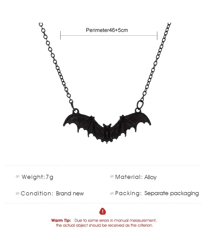 สร้อยคอจี้รูปค้างคาวสไตล์เรโทร - Men Accessories Neck Chain บทวิจารณ์และราคา