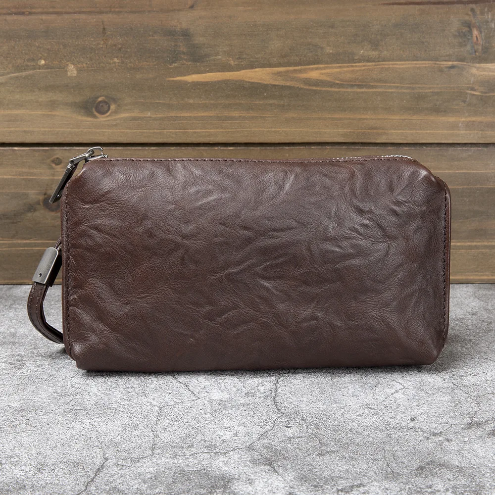 กระเป๋าคลัทช์หนังวัวสำหรับผู้ช - Travel Organizer Men บทวิจารณ์และราคา