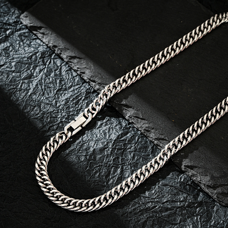 สร้อยคอโซ่คิวบาสแตนเลส7มม. สำห - Men Accessories Neck Chain บทวิจารณ์และราคา