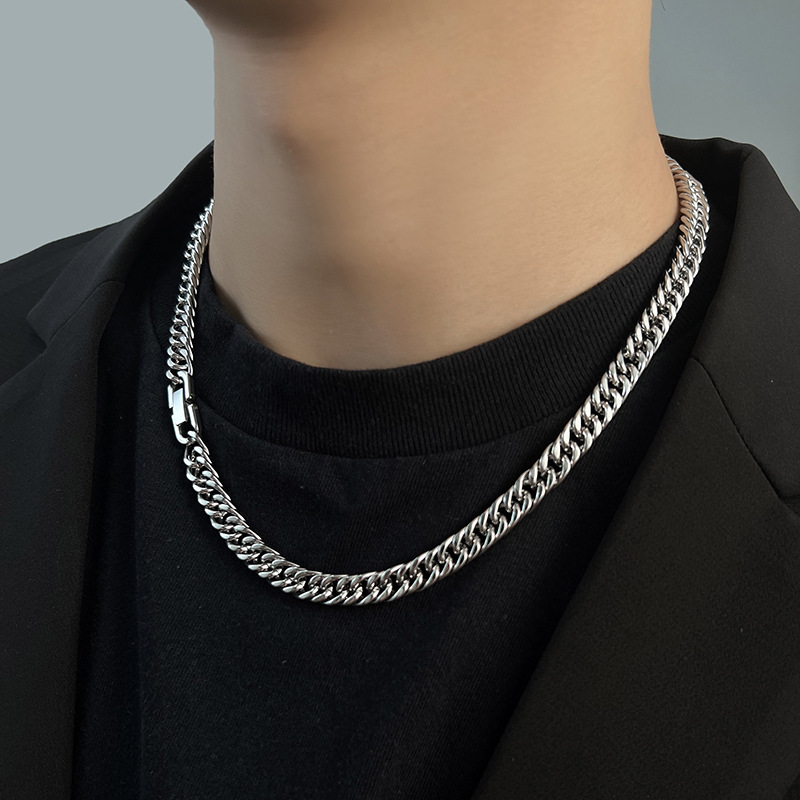 สร้อยคอโซ่คิวบาสแตนเลส7มม. สำห - Men Accessories Neck Chain บทวิจารณ์และราคา