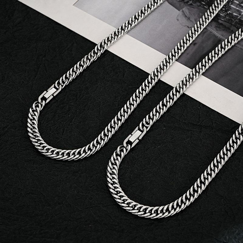 สร้อยคอโซ่คิวบาสแตนเลส7มม. สำห - Men Accessories Neck Chain บทวิจารณ์และราคา