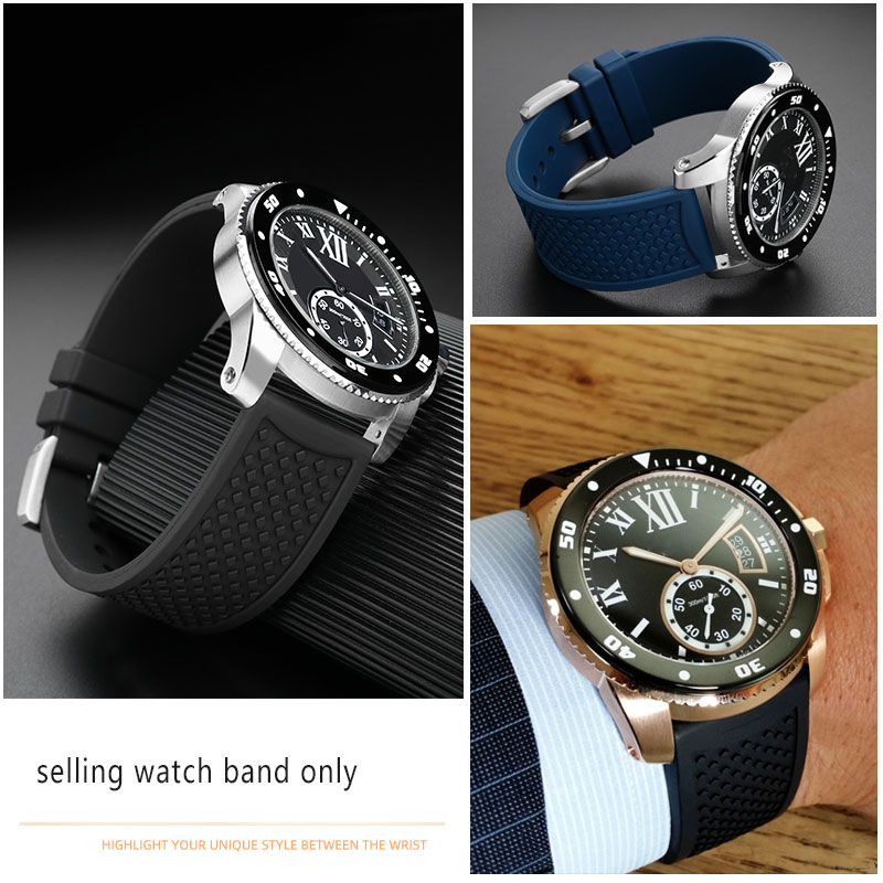 23Mm 24Mm Fluororubber สายรัดข - Men'S Accessories Cartier บทวิจารณ์และราคา