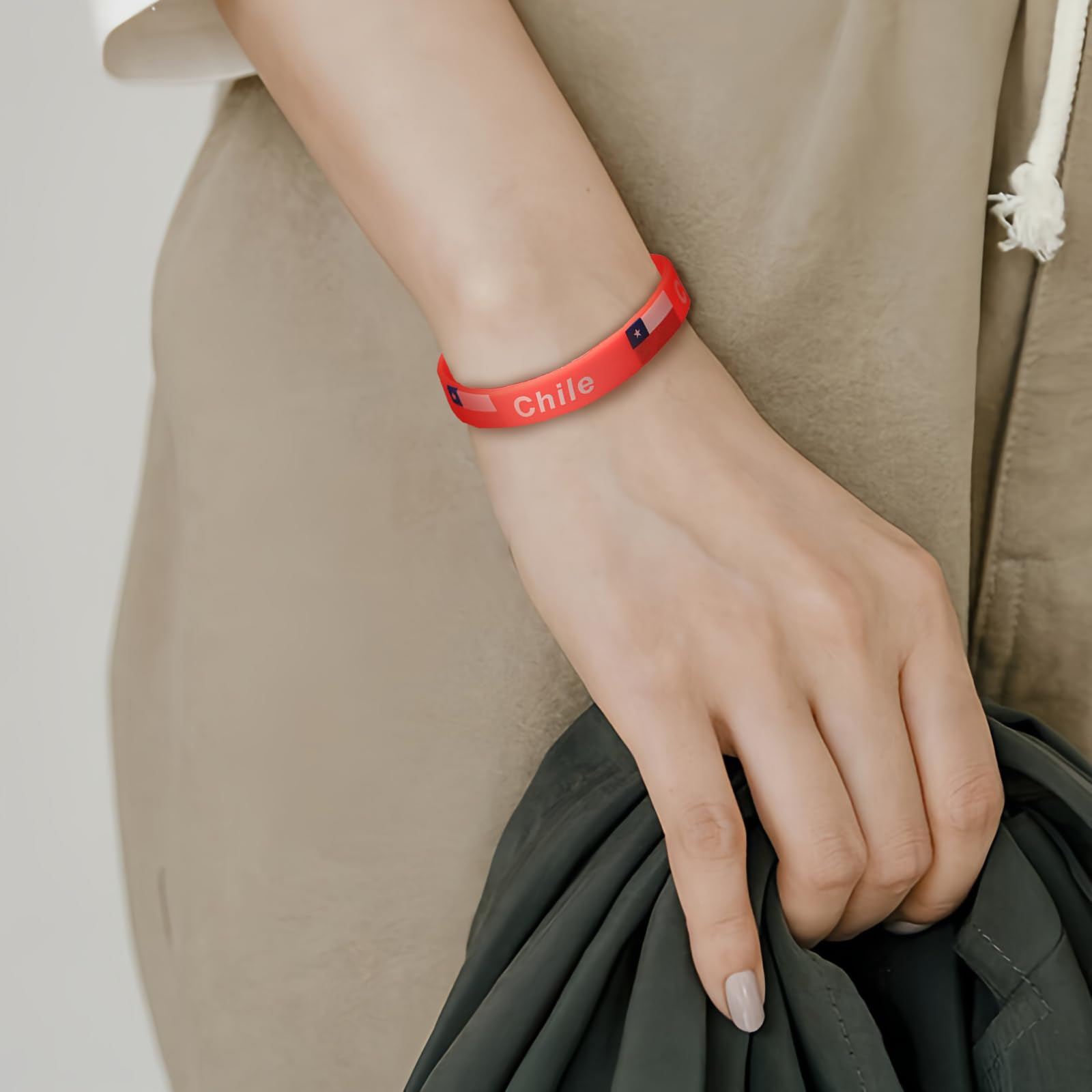2ชิ้นสายรัดข้อมือซิลิโคนลายธงช - Men Accessories All บทวิจารณ์และราคา