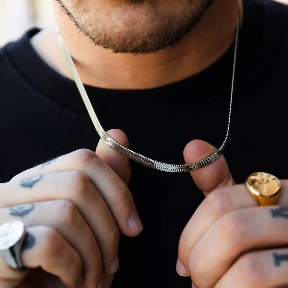 สร้อยคอสร้อยคองูสแตนเลสสําหรับ - Men Accessories Neck Chain บทวิจารณ์และราคา