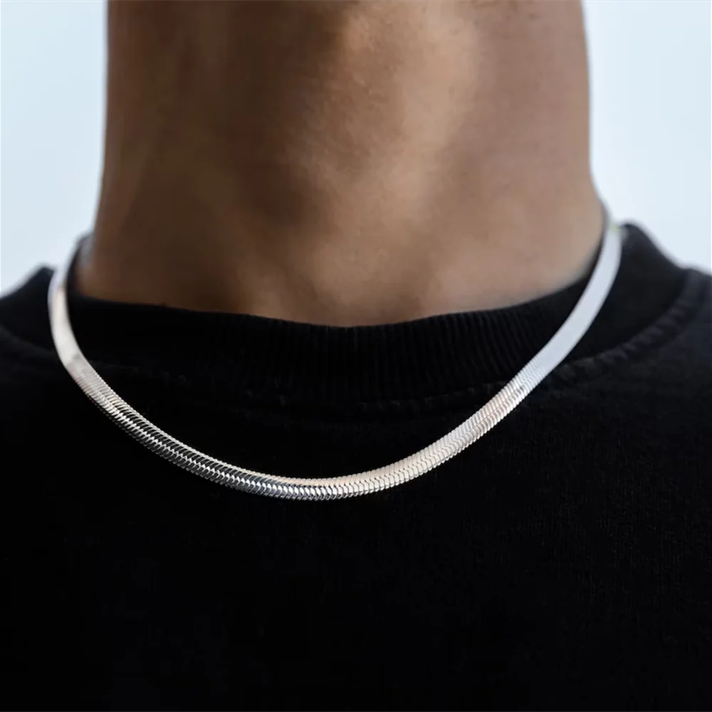 สร้อยคอสร้อยคองูสแตนเลสสําหรับ - Men Accessories Neck Chain บทวิจารณ์และราคา